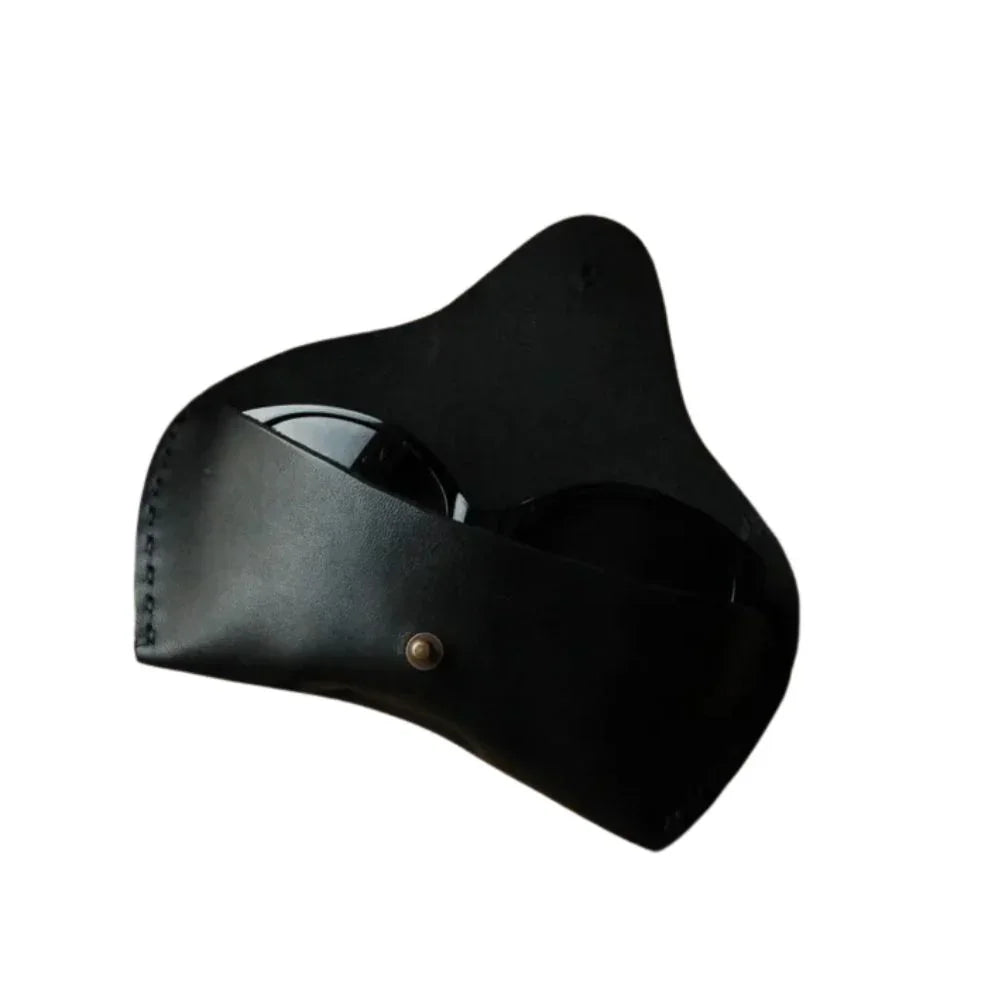 Handmade Genuine Leather Sunglass Case – Black
