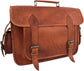 Handmade Vintage Leather DSLR Camera Bag – Brown Messenger Satchel, Removable Crossbody