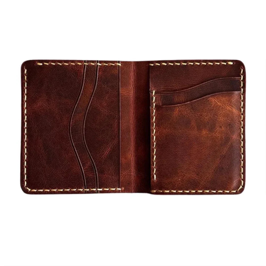Leather Bifold Wallet with 6 Card Slots