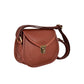 Rustic Brown Leather Compact D-Shape Sling Bag