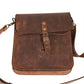 Men’s Brown Buff Leather Crossbody Bag