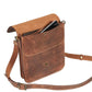 Men’s Brown Buff Leather Crossbody Bag