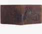 Men’s Brown Leather Wallet Vintage Biker Design