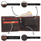 Men’s Brown Leather Wallet Vintage Biker Design