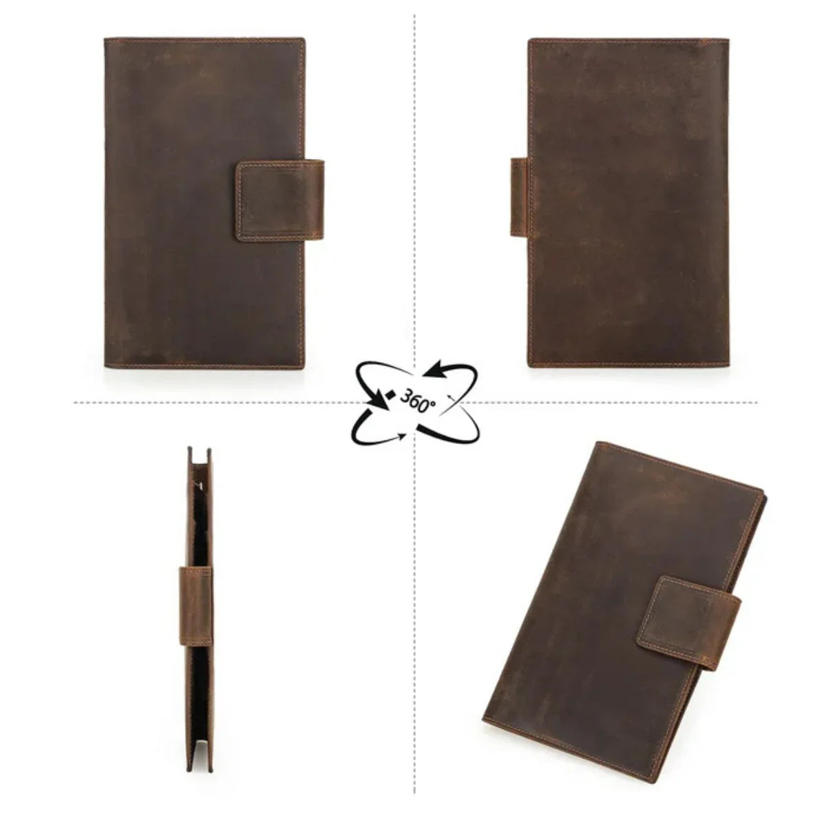 Men’s Buff Leather Passport Organizer Wallet