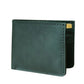 Men’s Full Grain Leather Bifold Slim Wallet – Vintage Green