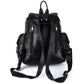 Stylish Black Leather Backpack