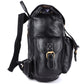 Stylish Black Leather Backpack