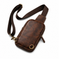 Men’s Genuine Leather Chest Bag – Crossbody Sling Backpack