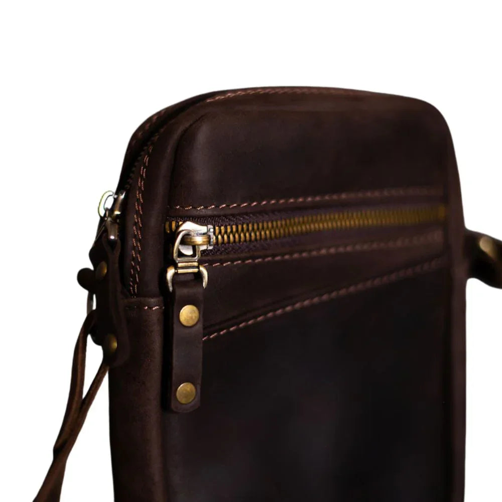Men’s Genuine Leather Mini Crossbody Bag