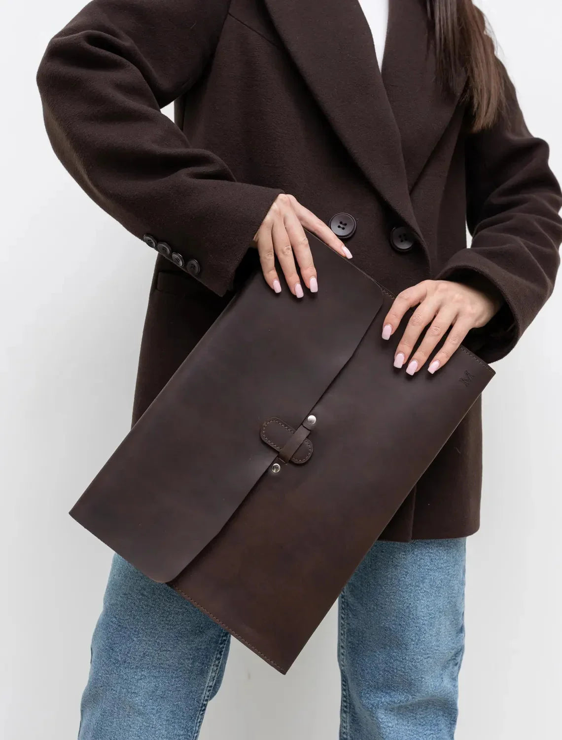 Premium Leather Laptop Sleeve Bag