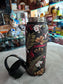 Stylish Black Leaf & Floral 750 ml Steel Sipper Bottle