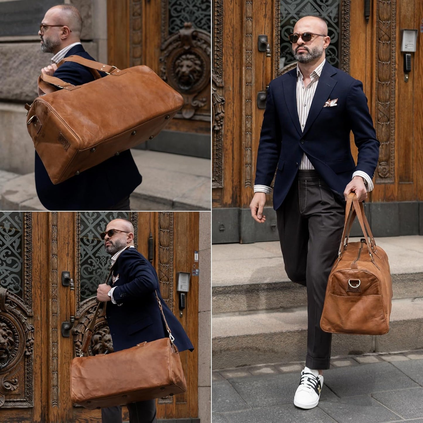 Premium Genuine Leather Duffle Bag