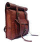 Unisex Dark Brown Vintage Handmade Leather Backpack