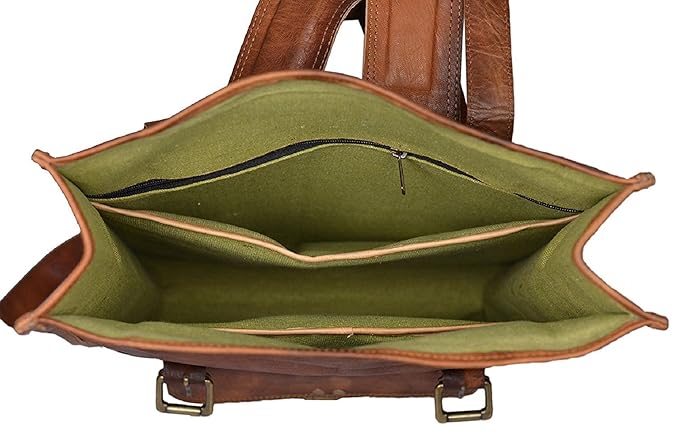 Unisex Dark Brown Vintage Handmade Leather Backpack