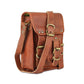 Unisex Genuine Leather 3-Compartment Sling Bag for Men