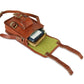 Unisex Genuine Leather 3-Compartment Sling Bag for Men