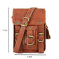 Unisex Genuine Leather 3-Compartment Sling Bag for Men