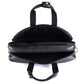 Unisex Leather Laptop Messenger Bag Black