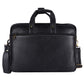 Unisex Leather Laptop Messenger Bag Black