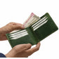 Hunter Green Full Grain Leather Slim Wallet for Men – VerdeX Bifold Design