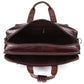 Vintage Brown Leather Briefcase Shoulder Bag