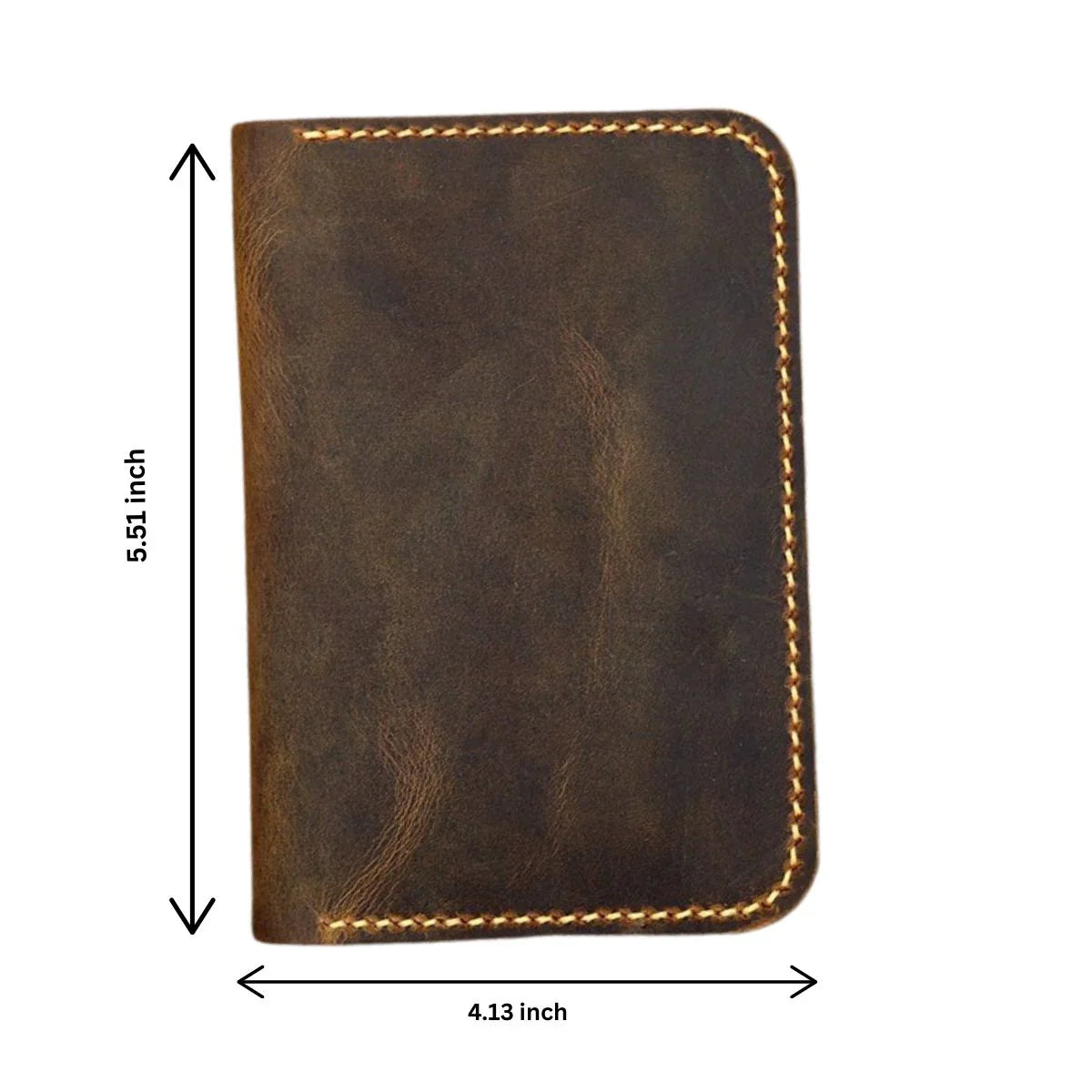 Vintage Buff Leather Passport Case