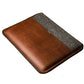 Vintage Genuine Leather Laptop Sleeve with Touch Button