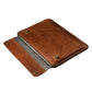 Vintage Genuine Leather Laptop Sleeve with Touch Button