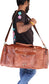Vintage Handmade Genuine Leather Travel Duffel Bag