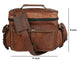 Vintage Leather Camera Bag – DSLR Shoulder Messenger Satchel