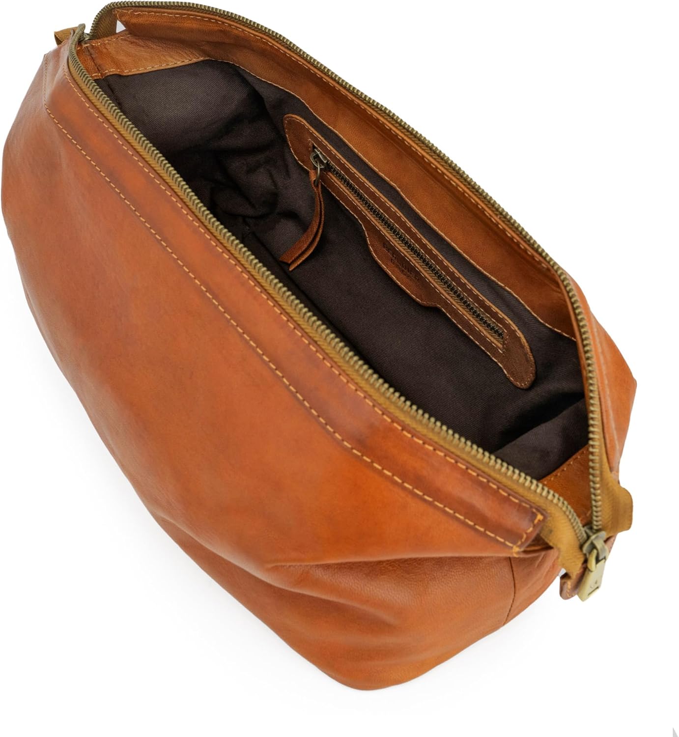 Vintage Leather Toiletry Bag