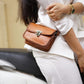 Vintage Brown Leather Shoulder Bag Crossbody Handbag for Women