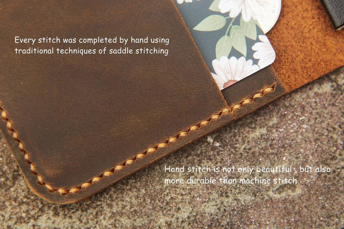 Vintage Buff Leather Passport Case