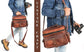 Vintage Leather Camera Messenger Bag – DSLR Shoulder Satchel for Canon