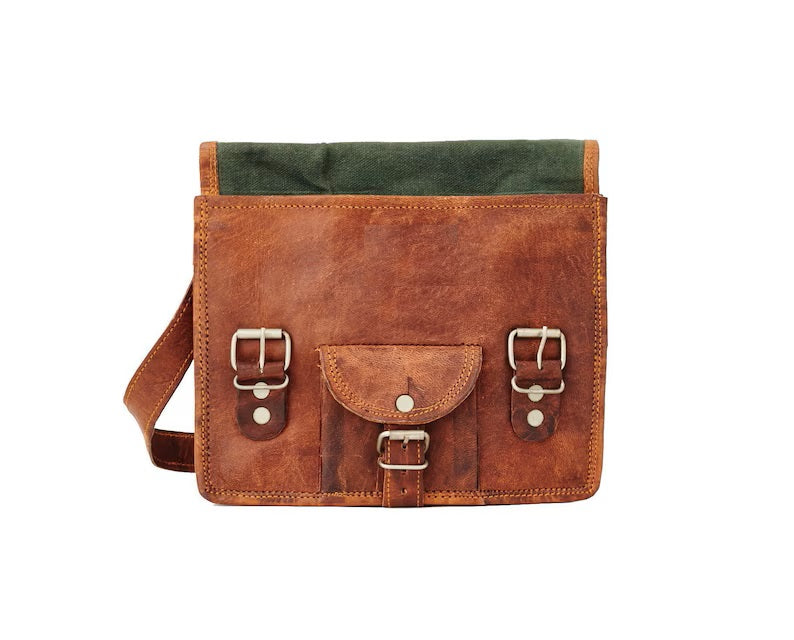 Vintage Style Women's Handmade Leather Satchel Bag