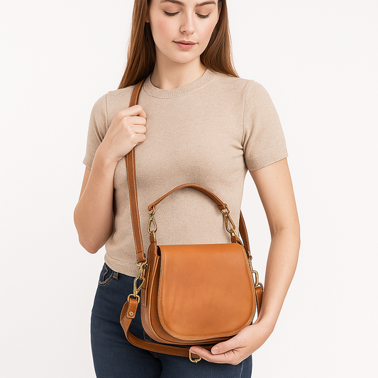 Women's Small Leather Crossbody Purse – Vintage Shoulder & Travel Sling Bag