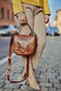 Women's Handmade Elegant Leather Handbag with Sling Strap