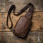 Men’s Genuine Leather Chest Bag – Crossbody Sling Backpack