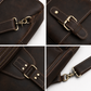 Handmade Full-Grain Leather Crossbody Bag with Adjustable Strap