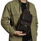 Handmade Full-Grain Leather Crossbody Bag with Adjustable Strap