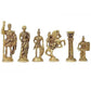 Antique Folding Wooden Brass Chess Board