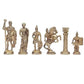 Antique Folding Wooden Brass Chess Board