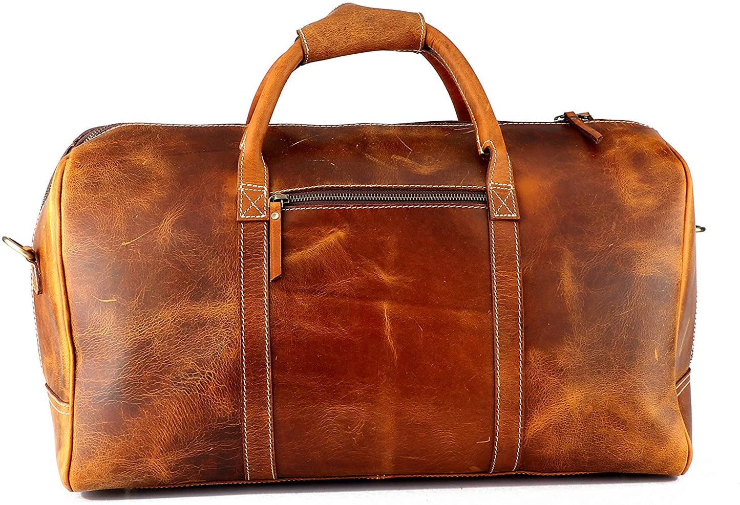 Full Grain Leather Weekender Overnight Duffle Bag