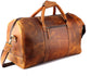 Full Grain Leather Weekender Overnight Duffle Bag