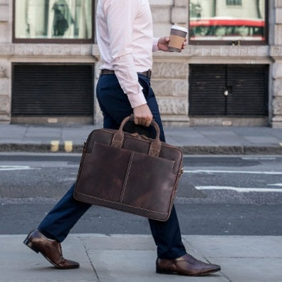 Genuine Leather Full Grain Briefcase Bag