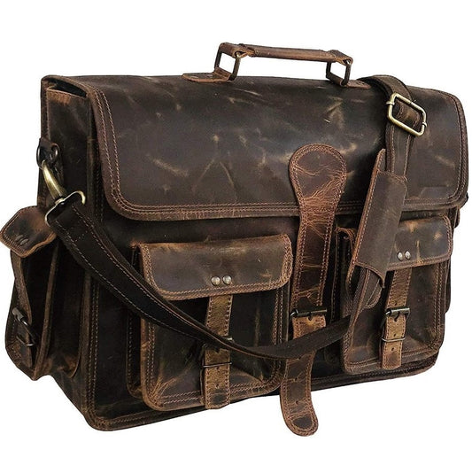 Genuine Leather Full Grain Messenger Bag