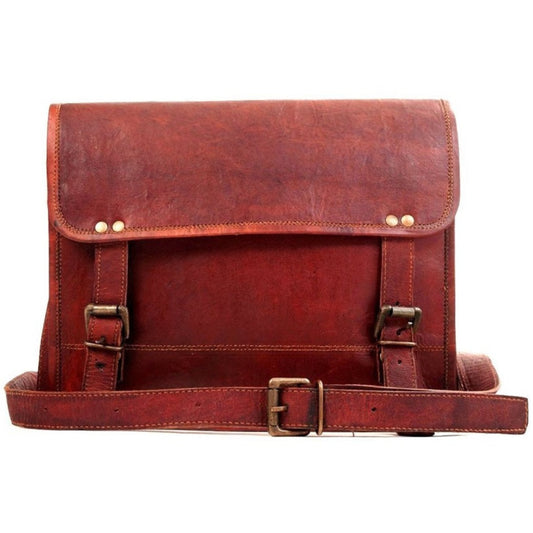 Genuine Small Leather Messenger Bag Women's