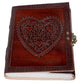 Handmade Leather Celtic Heart Design Notebook