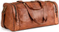Handmade Leather Travel Duffle Bag Vintage Brown 